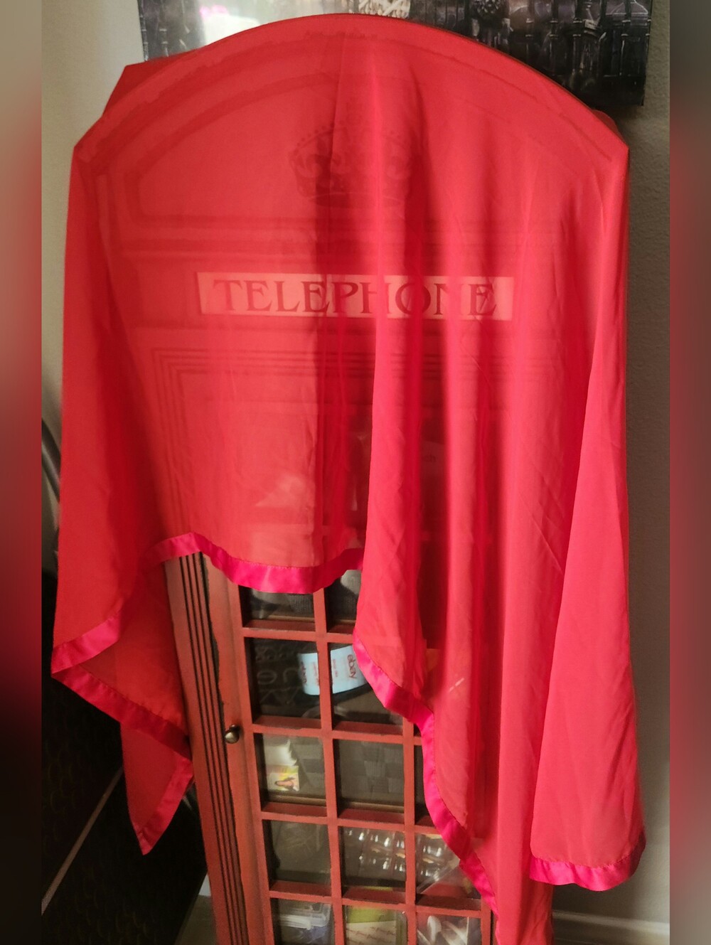 Bright Ruby Sheer Scarf
